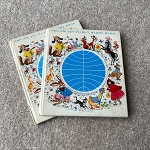 Vintage Pan Am Jet In Flight Children’s Story Books 1950s 1960s